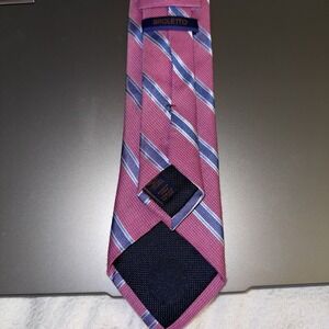Broletto Neck Tie 3"x61" Pink Striped B9